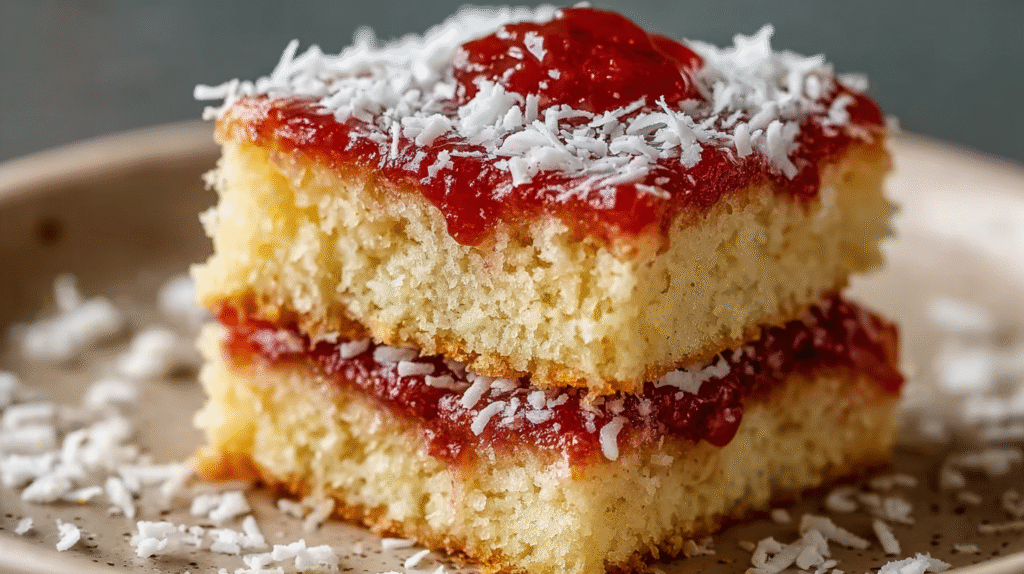 Gâteau Coco Confiture Sans Gluten : Moelleux, Rapide et Gourmand 7 gâteau coco confiture servie avec thé