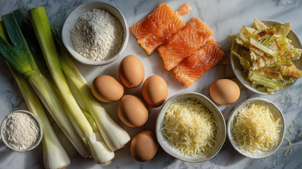 Bouchées Apéritives aux Poireaux et Saumon Fumé Sans Gluten 6 Ingrédients sans gluten pour bouchées apéritives saumon poireaux