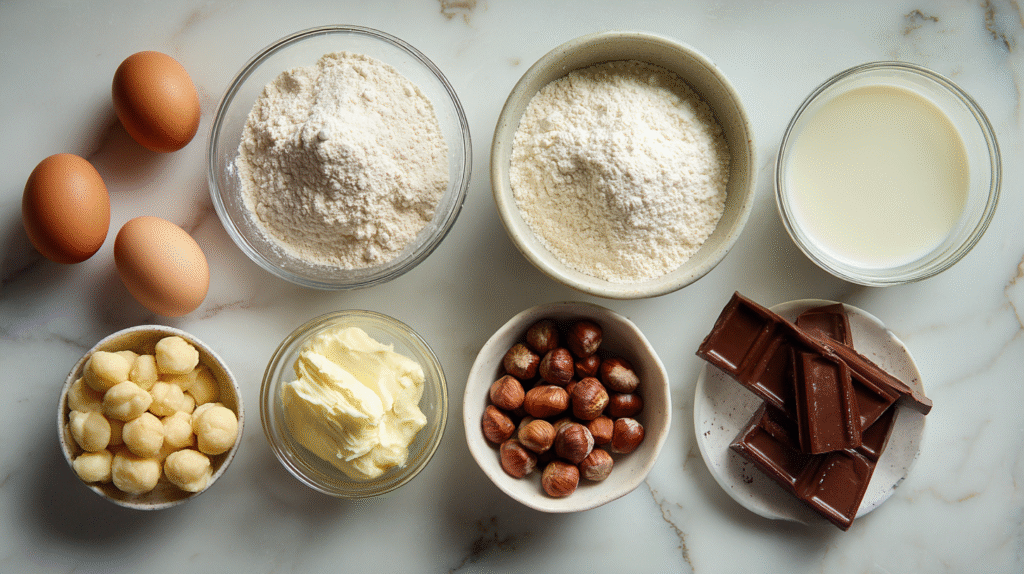 Bûche au Praliné Sans Gluten – Recette Facile et Gourmande 6 Ingrédients sans gluten pour une bûche au praliné