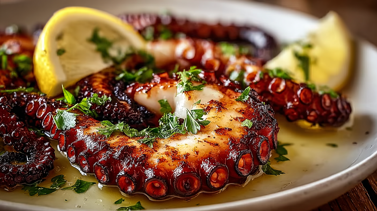 Poulpe grillé maison croustillant sans gluten