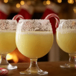 Punch de Noël Maison dans un grand saladier avec fruits et épices