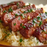 Riz Sauté au Steak Tendre sans gluten dans un wok