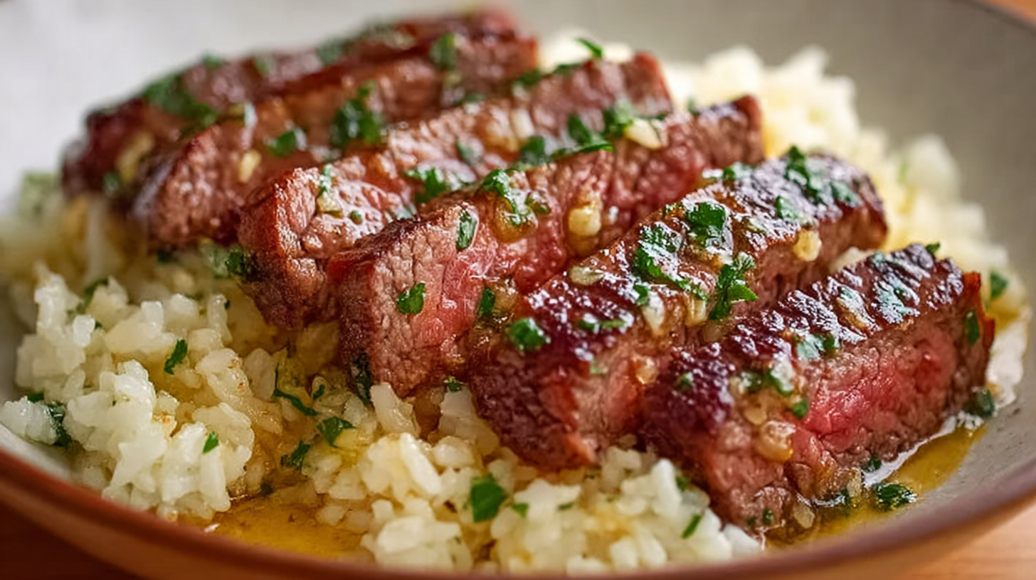 Riz Sauté au Steak Tendre sans gluten dans un wok