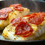 Cabillaud sauté au chorizo servi avec légumes sans gluten