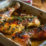 Cuisses de poulet au miel et à la moutarde dorées et croustillantes