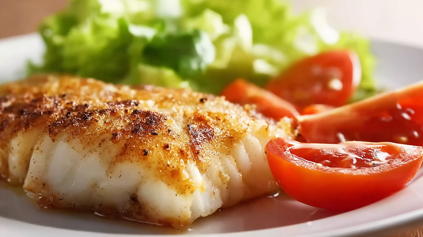 Filet de julienne au four servi avec citron