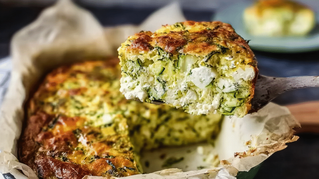 Frittata servie avec salade fraîche et citron