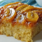 Gâteau antillais à la banane sans gluten avec bananes caramélisées