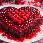 Gâteau aux framboises pour la Saint-Valentin sans gluten