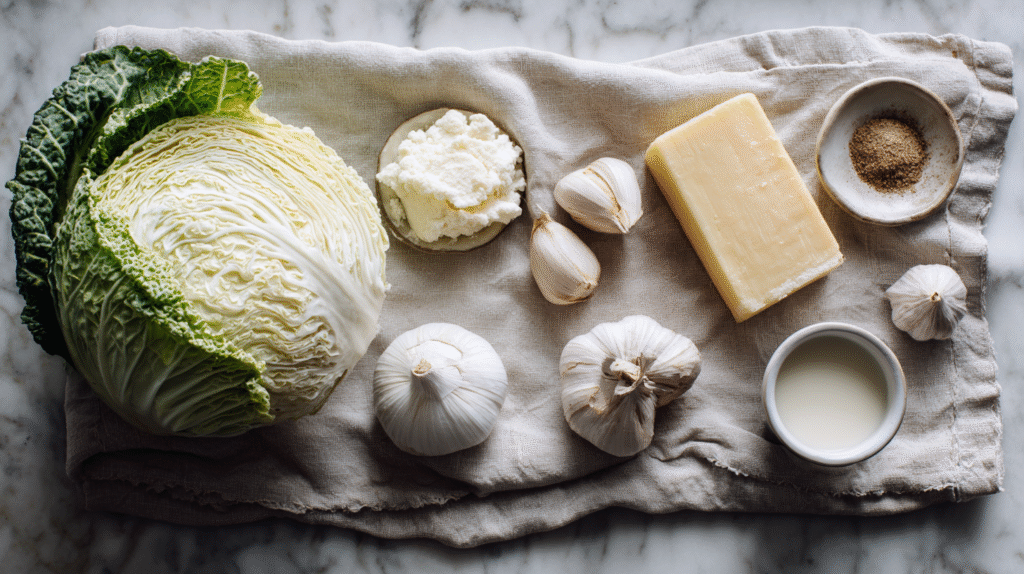 ingrédients chou à l’Italienne gratiné