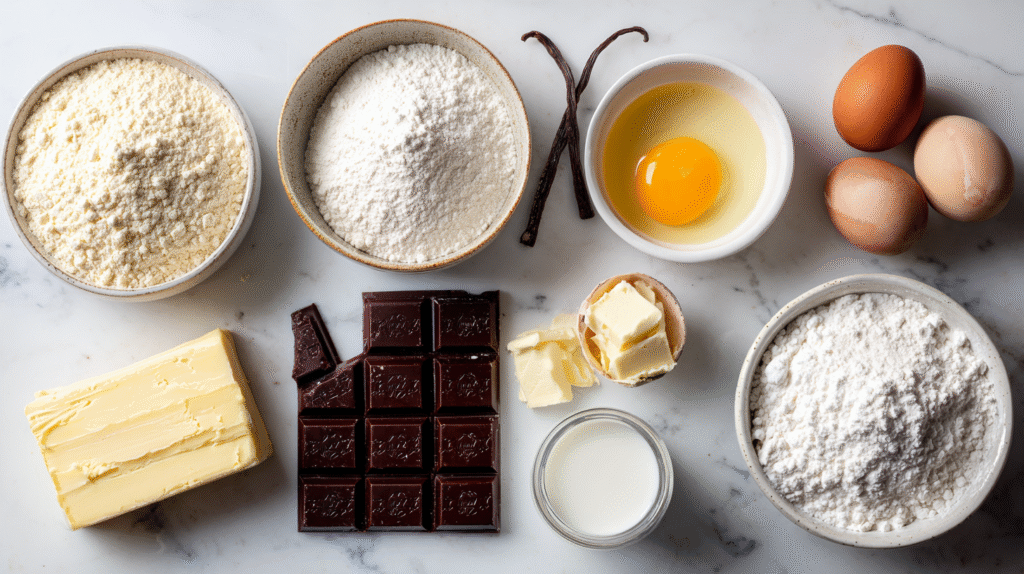 Ingrédients pour Millefeuille Crousti-Fondant sans gluten