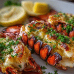 Queues de homard grillées sans gluten servies avec beurre citronné