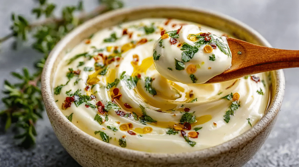 sauce aïoli marseillaise servie avec légumes et poisson